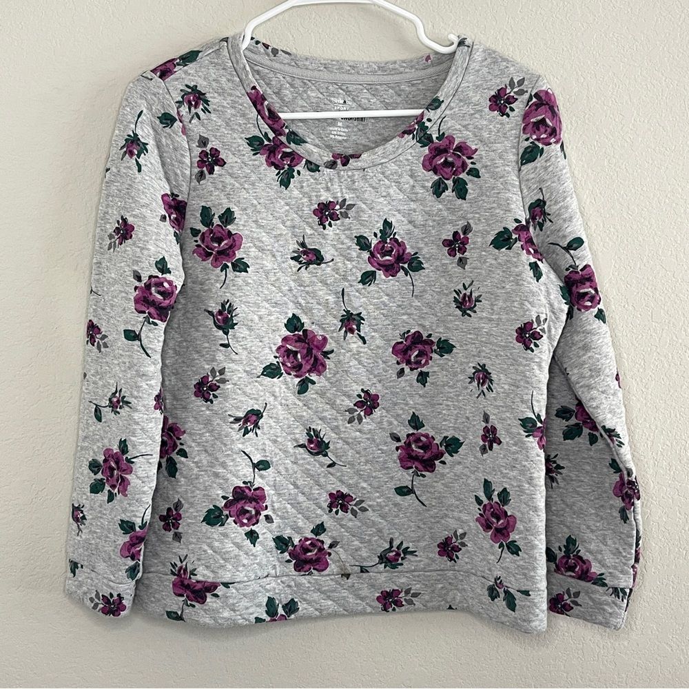 Style & Co. Sport Essential Sweatshirt Quilted Everyday Sweater Medium EUC